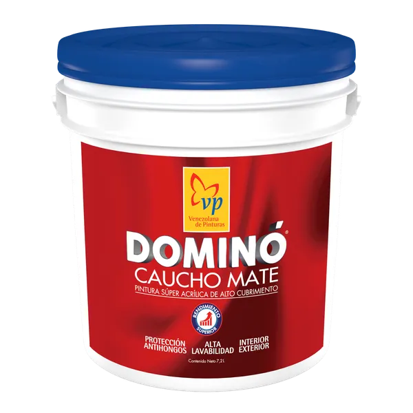 Pintura Caucho Mate VP Dominó Plástico Cuñete de 2 Galones Tipo B